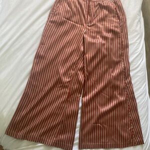 Chic Red and White Striped Pants